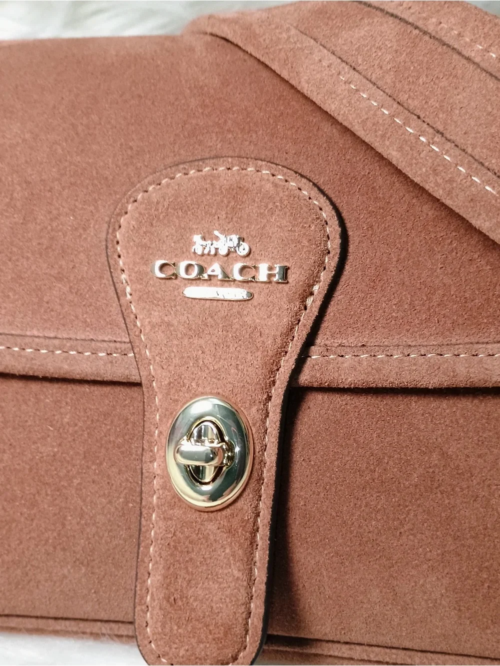 Coach Suede purse Hadley Shoulder Bag New